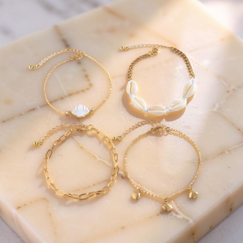 Bracelet de Cheville Coquillage – Caresse de l'Atlantide