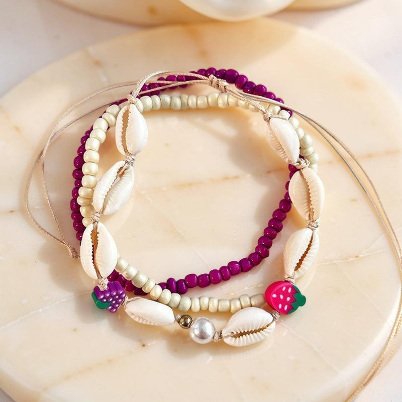 Bracelet de Cheville Coquillage – Marée Tropicale