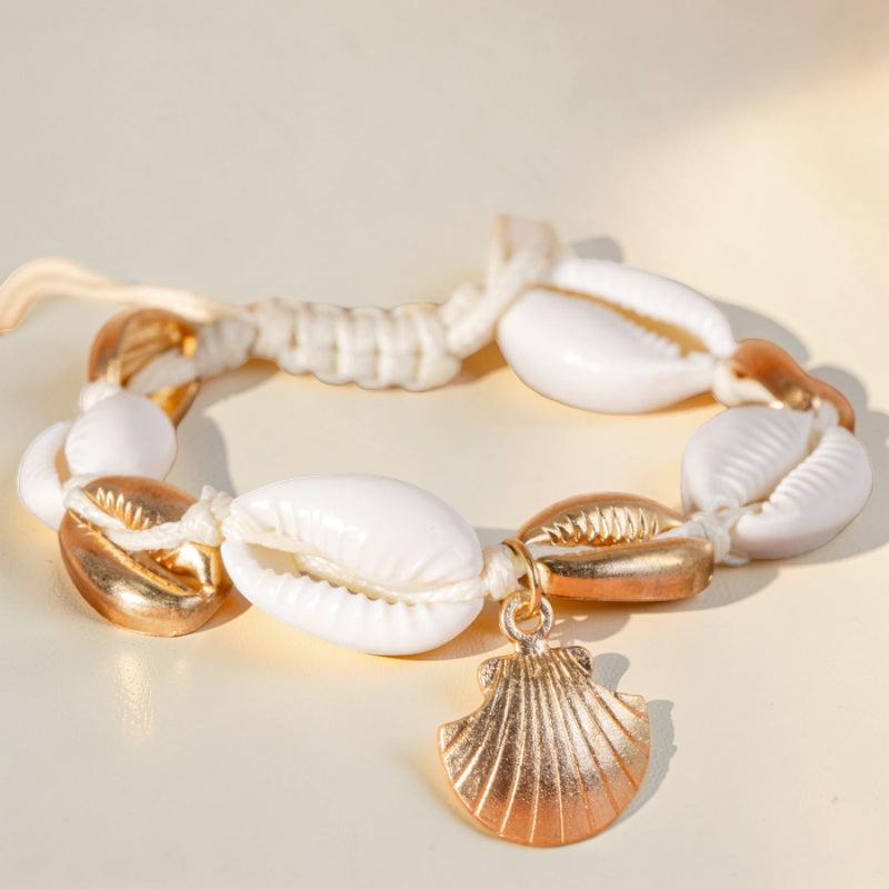 Bracelet de Cheville Coquillage – Perle des Mers