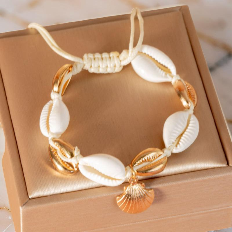 Bracelet de Cheville Coquillage – Perle des Mers