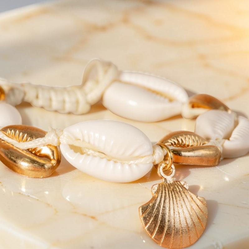 Bracelet de Cheville Coquillage – Perle des Mers
