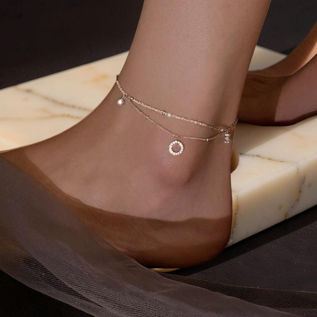 Bracelet de Cheville – Élégance Minimaliste, Argent 925
