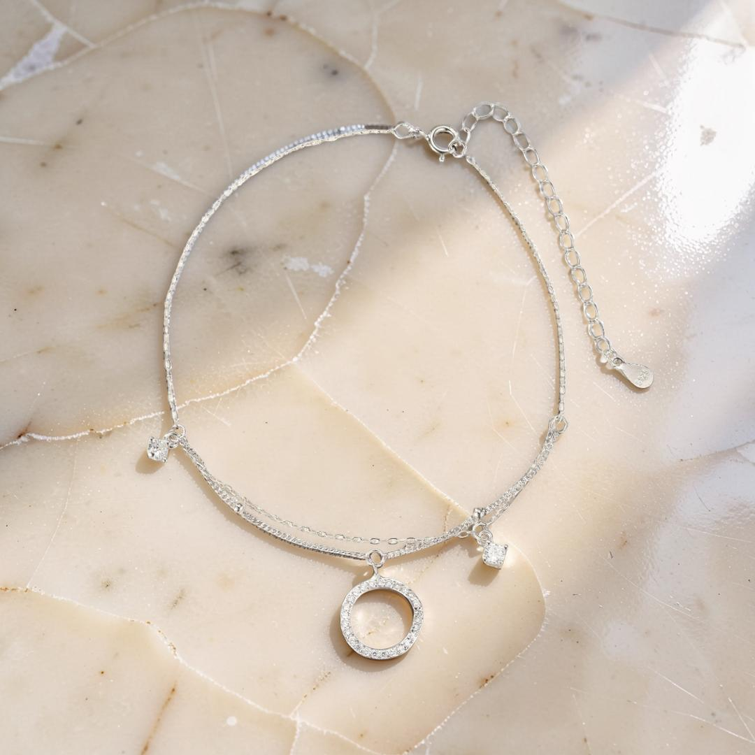 Bracelet de Cheville – Élégance Minimaliste, Argent 925