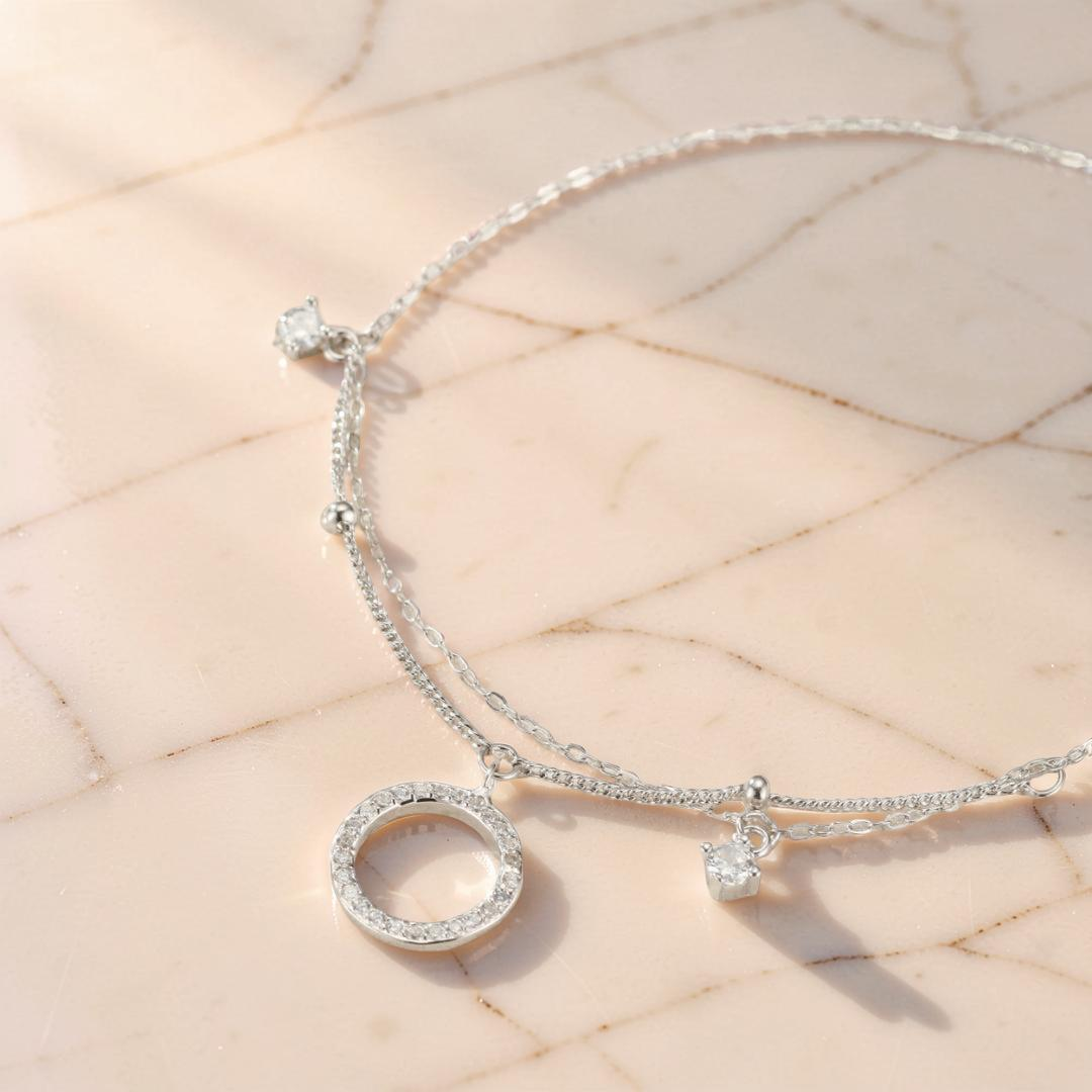 Bracelet de Cheville – Élégance Minimaliste, Argent 925