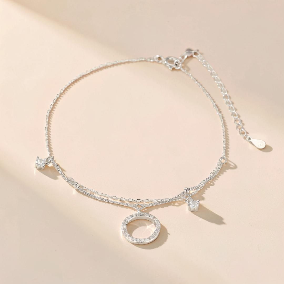 Bracelet de Cheville – Élégance Minimaliste, Argent 925