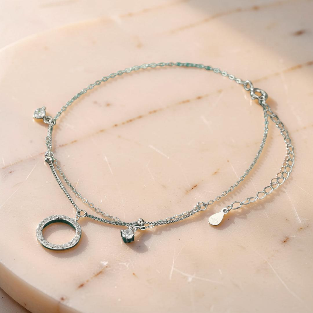 Bracelet de Cheville – Élégance Minimaliste, Argent 925