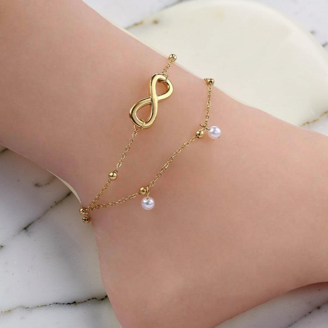 Bracelet De Cheville Perle – Élégance Intemporelle