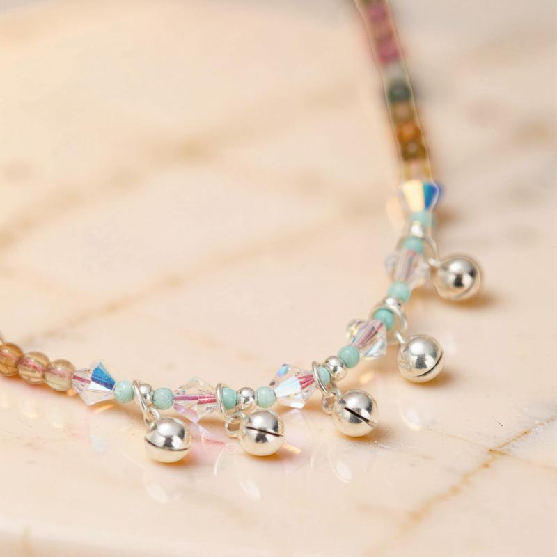 Bracelet de Cheville Tourmaline – Son de l'Âme, Argent