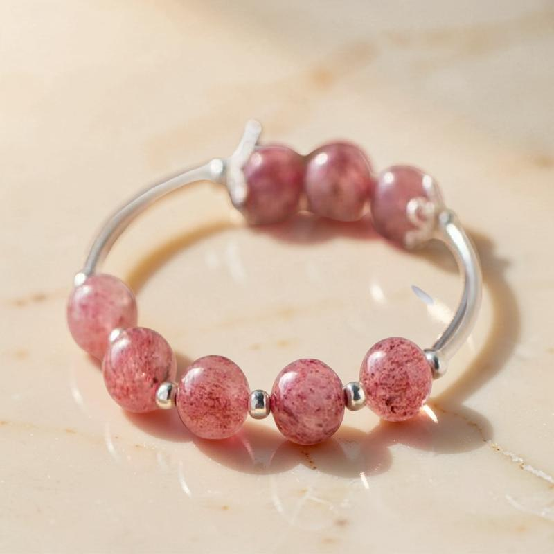 Bracelet Enfant Quartz Fraise – Douce Harmonie, Argent 925
