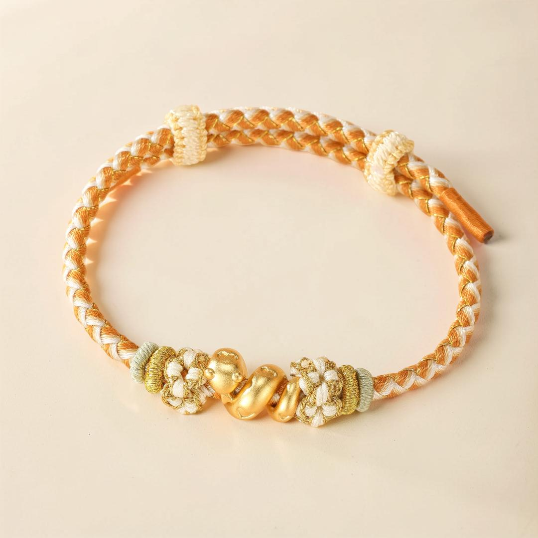Bracelet Fil Rouge – Corde Enchantée, Argent 999
