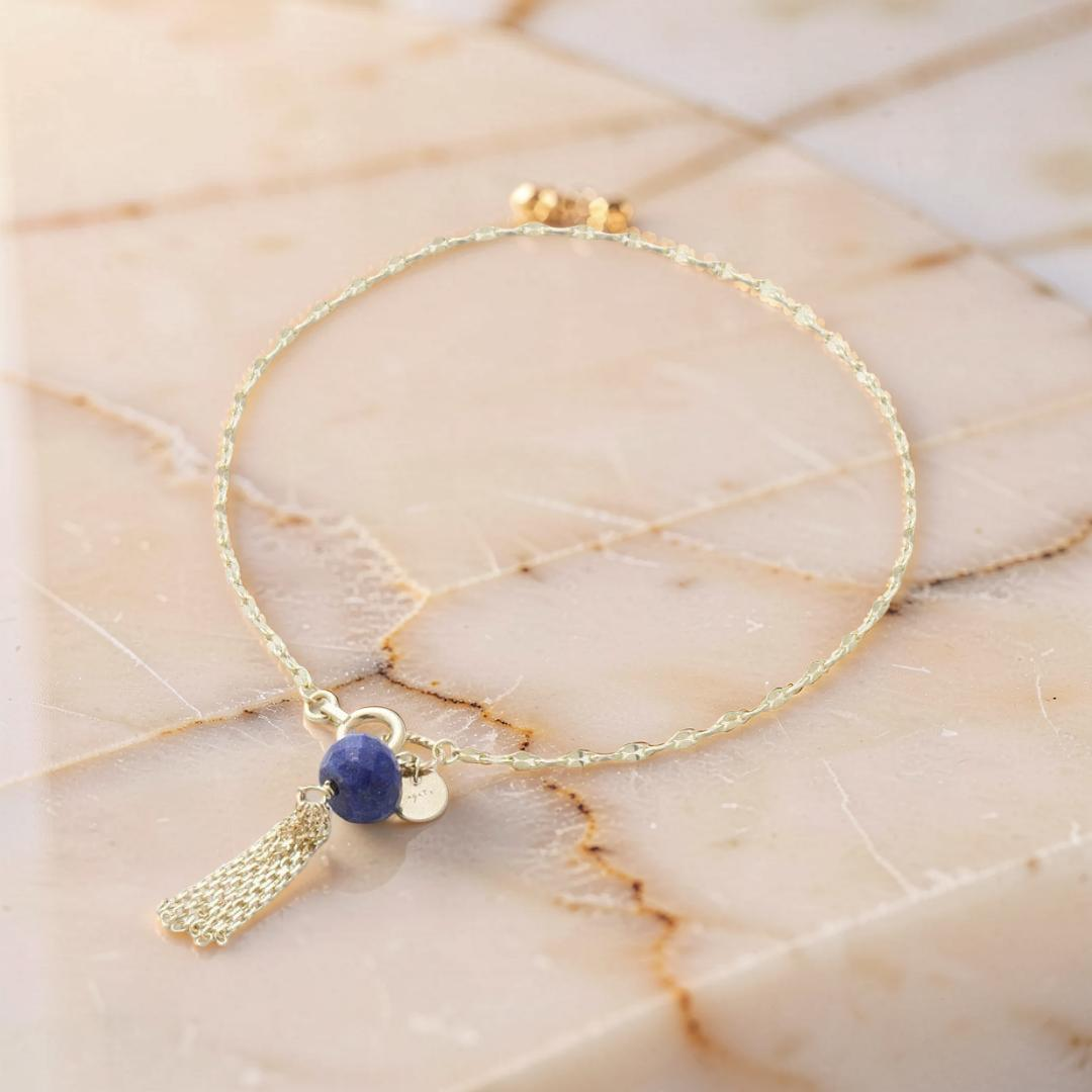 Bracelet Fin en Amazonite, Lapis Lazuli ou Péridot – Petits Éclats