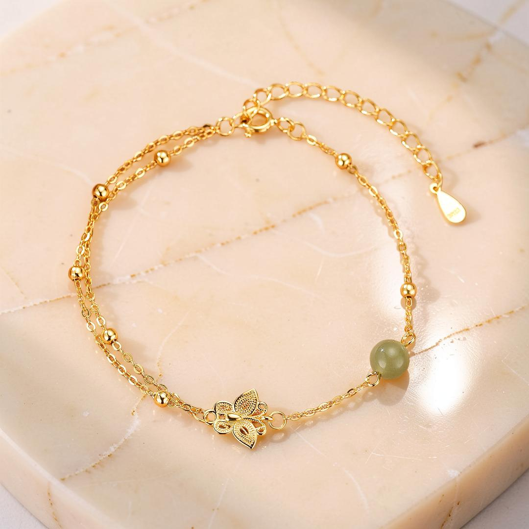 Bracelet Jade – Douceur Aérienne, Argent
