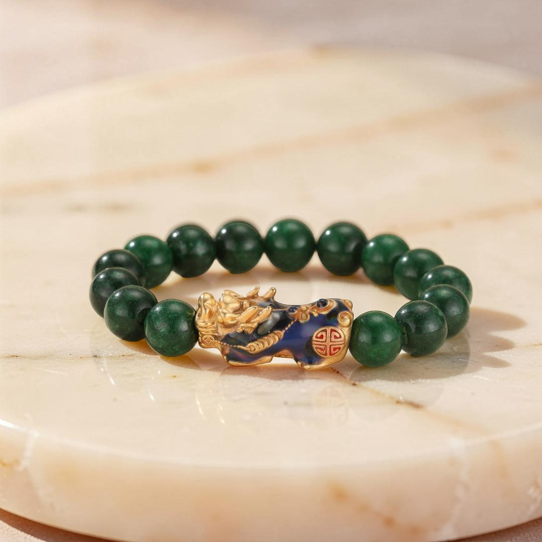 Bracelet Jade et Pi Xiu – Harmonie Céleste