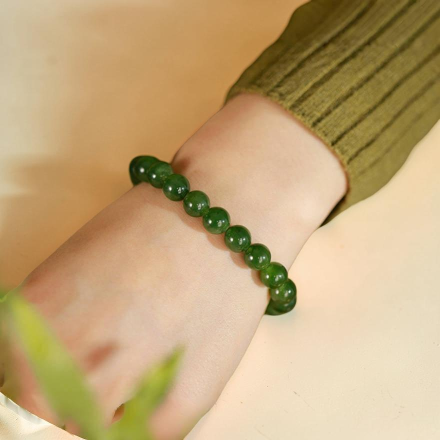 Bracelet Jade – Lotus Sérénité