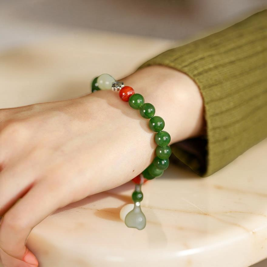 Bracelet Jade – Lotus Sérénité