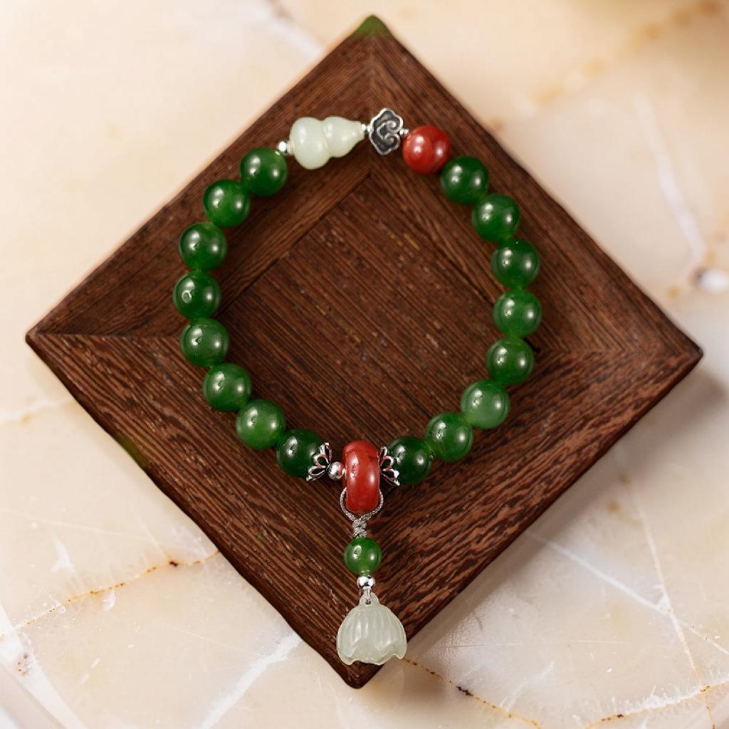 Bracelet Jade – Lotus Sérénité