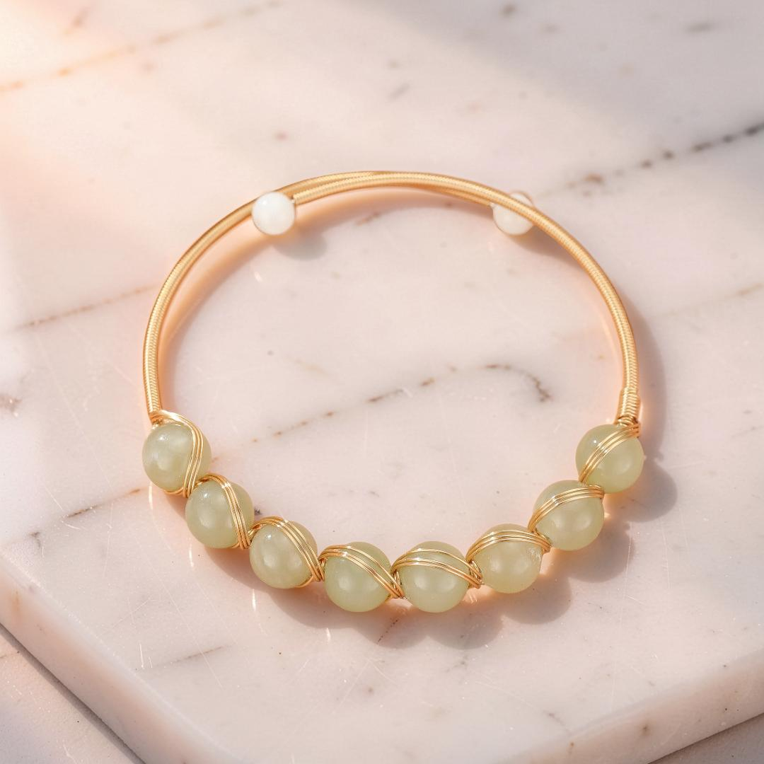 Bracelet Jade Néphrite – Harmonie Céleste