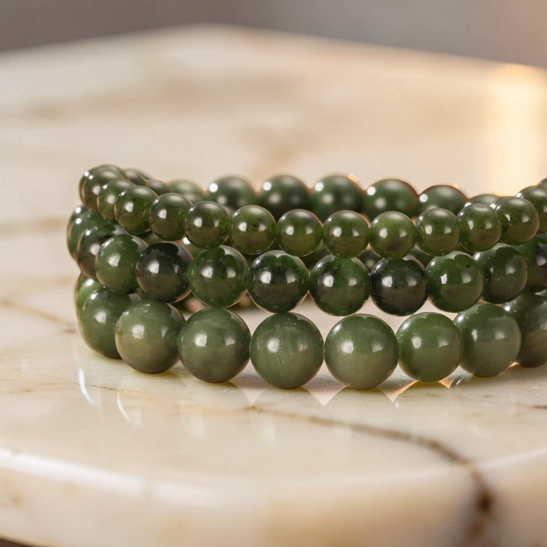 Bracelet Jade Vert – Échos de Sérénité