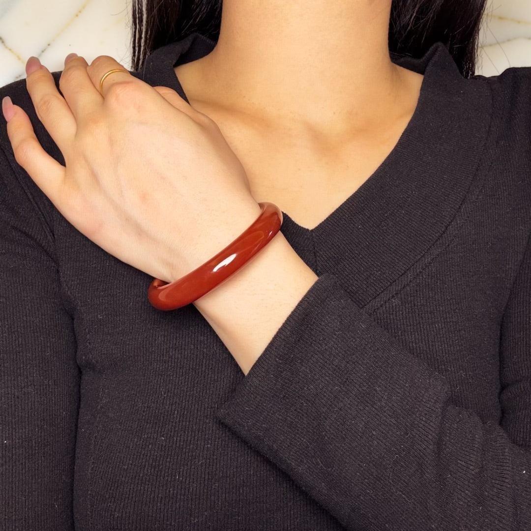 Bracelet Jonc Agate – Force Ardente