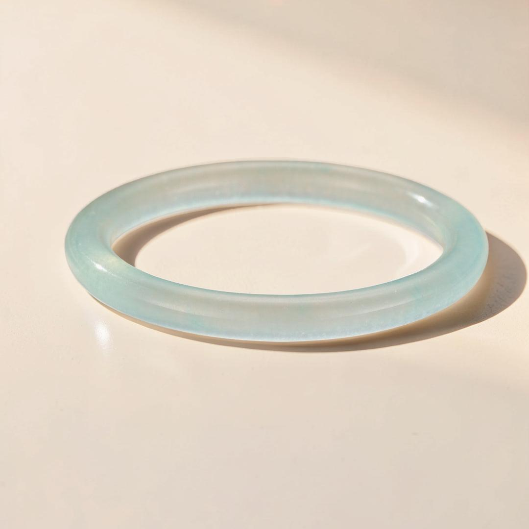 Bracelet Jonc Aigue-Marine – Douceur Céleste