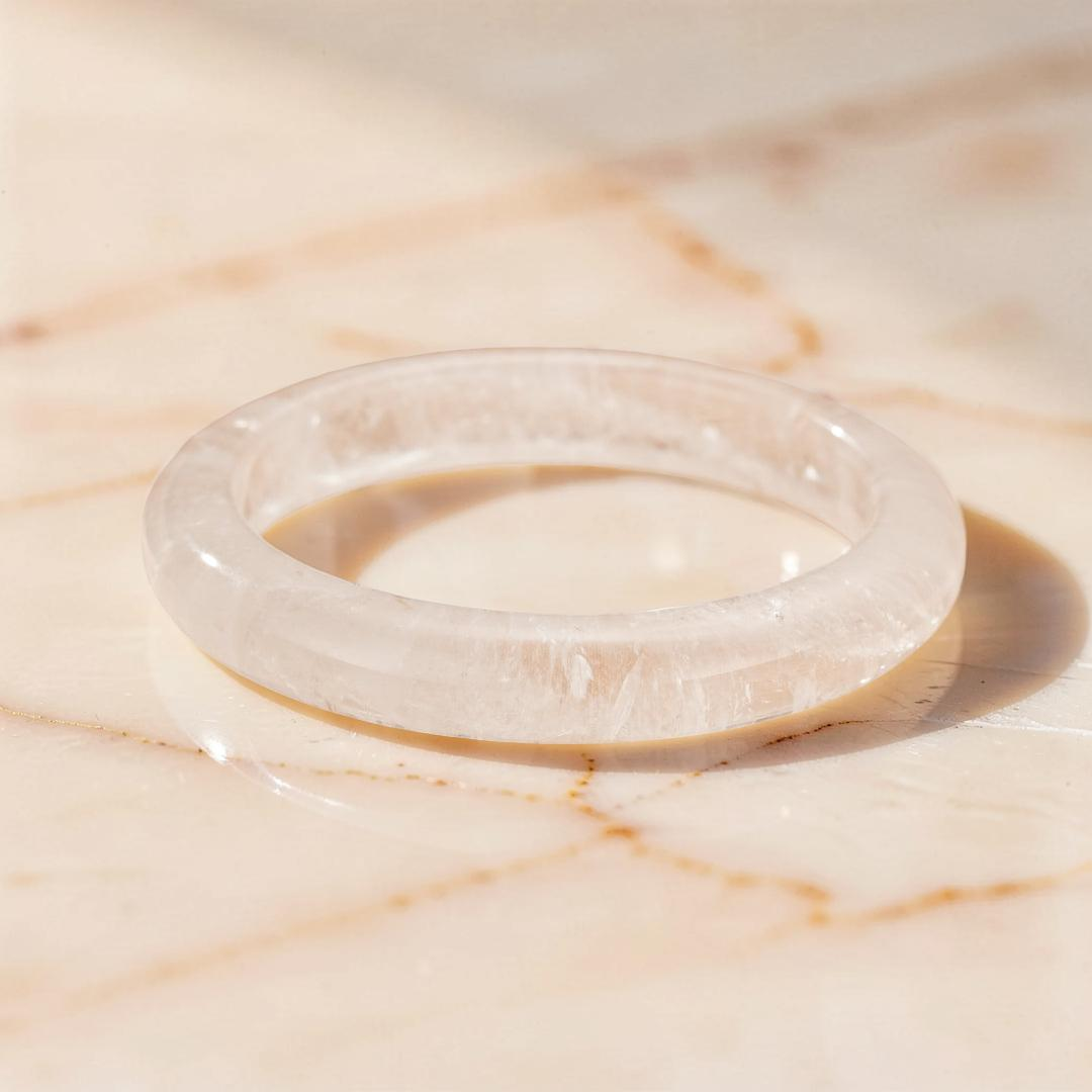 Bracelet Jonc Cristal de Roche – Clarté Pure