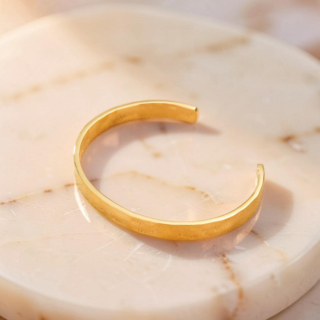 Bracelet Jonc – Éclat Solaire, Acier Inoxydable