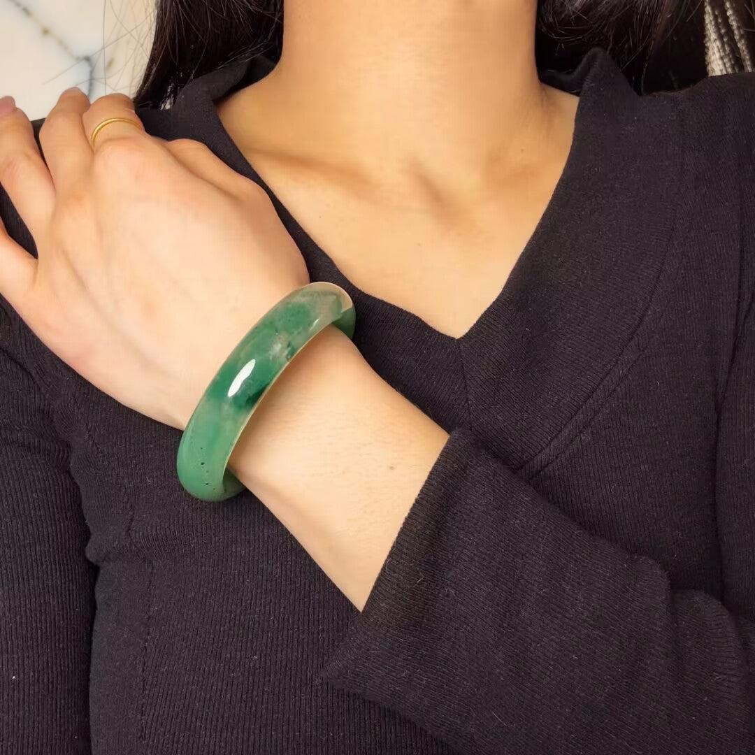 Bracelet Jonc Jade – Éveil Doux