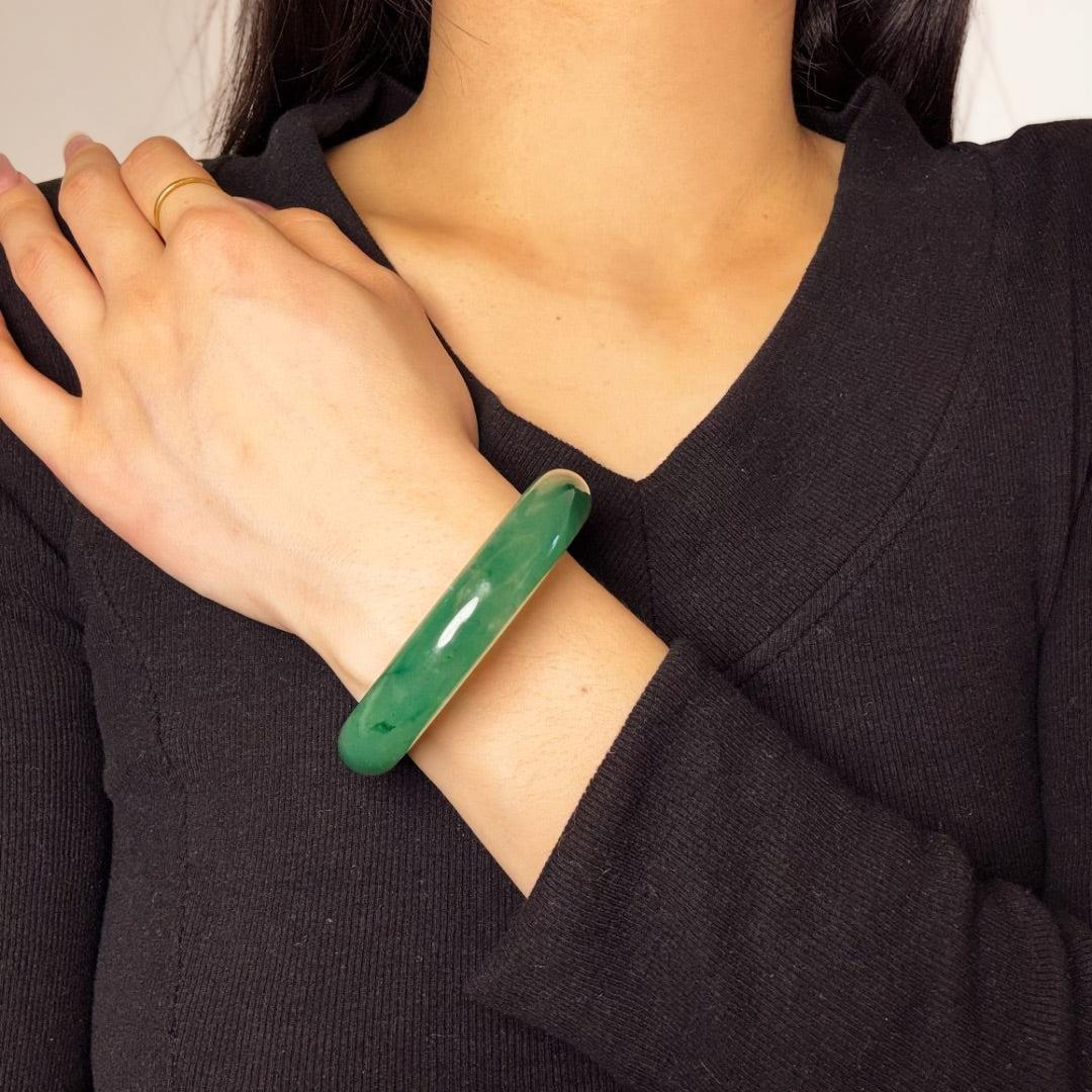Bracelet Jonc Jade – Éveil Doux