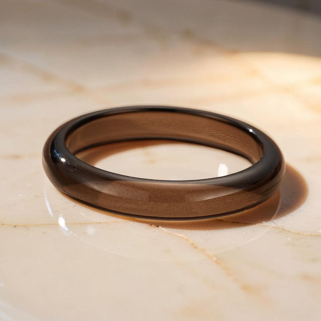 Bracelet Jonc Obsidienne – Force Silencieuse