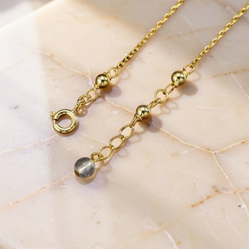 Bracelet Labradorite – Mystère, Argent Plaqué Or