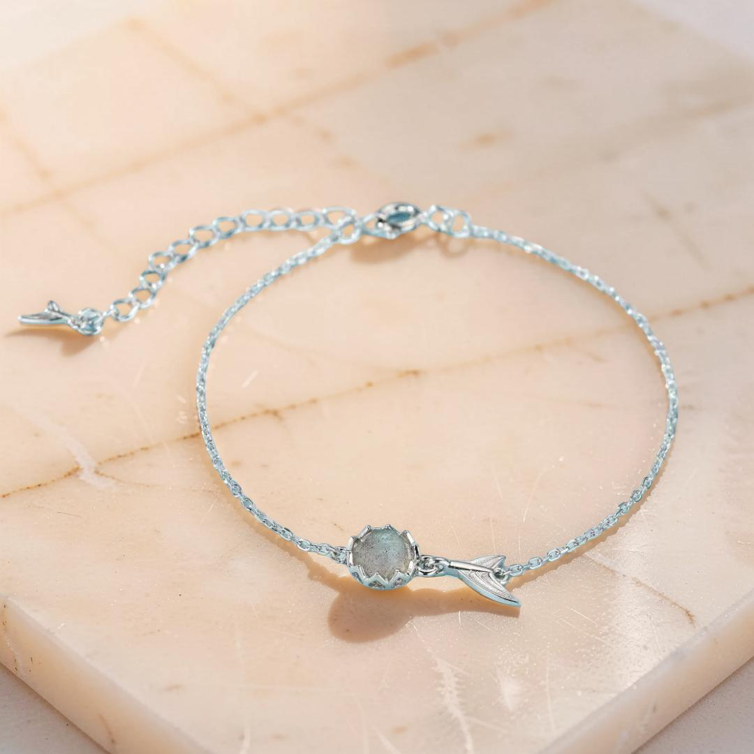 Bracelet Labradorite – Portail des Songes, Argent