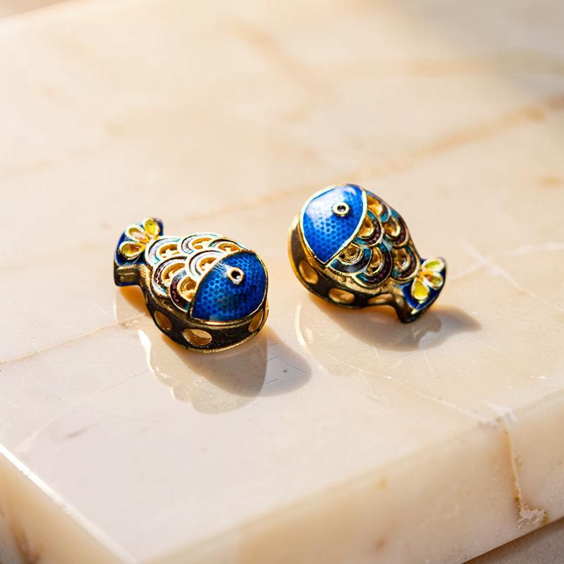 Bracelet Lapis Lazuli et Aigue Marine - Poisson de Bonheur