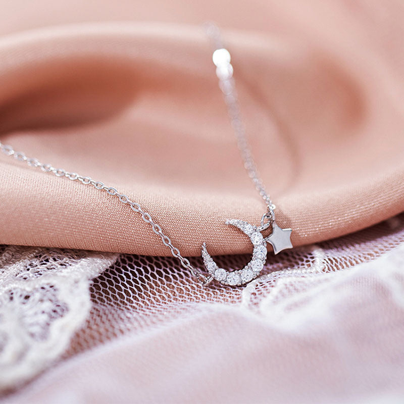 Bracelet Lune et Étoile - Rêveuse, Argent