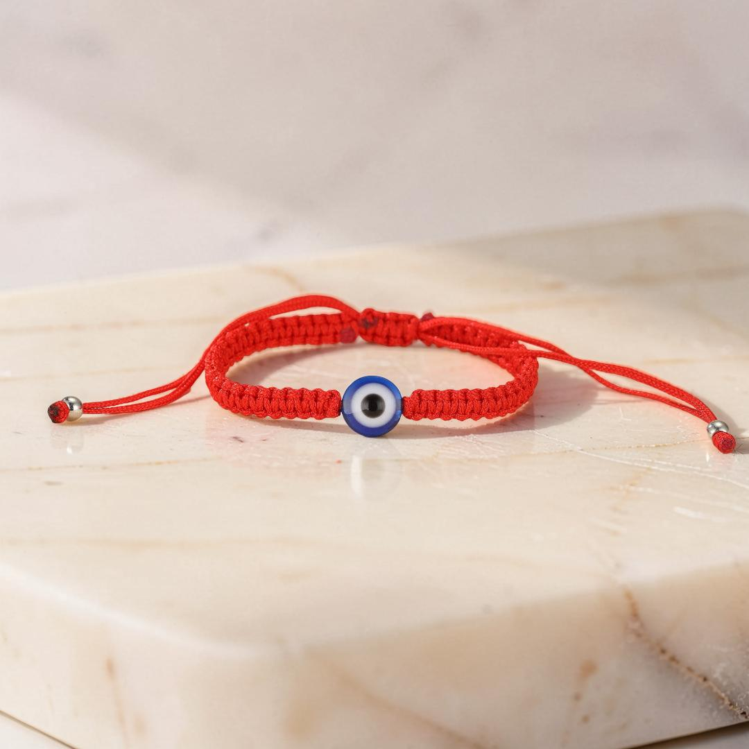 Bracelet Mauvais Œil – Bouclier Éthéré, Fil Rouge