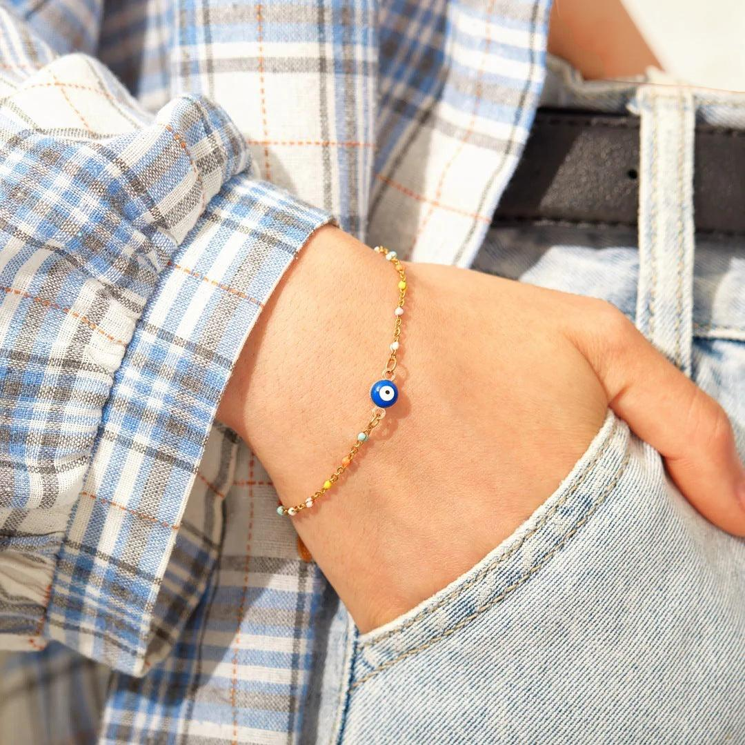 Bracelet Mauvais Œil Confiance en Argent 925