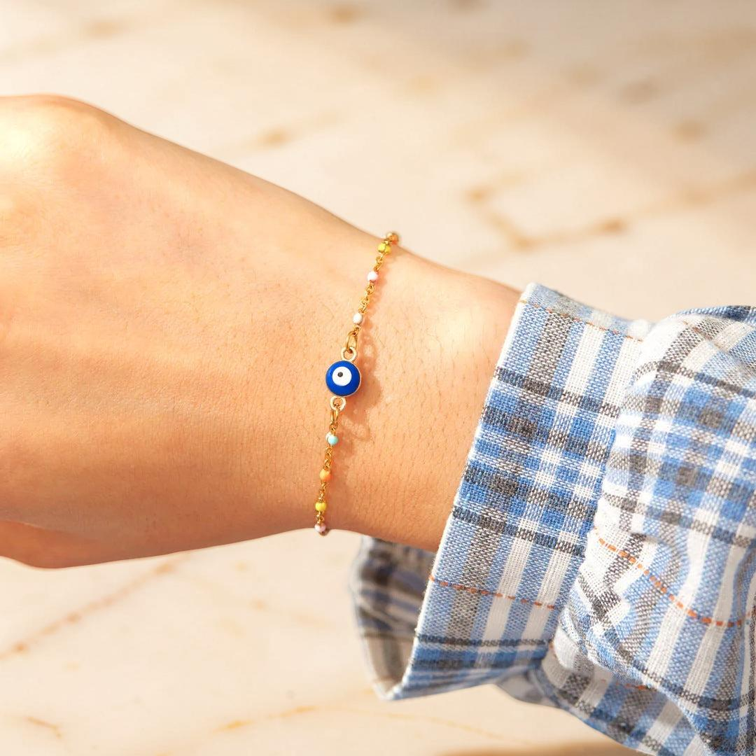 Bracelet Mauvais Œil Confiance en Argent 925