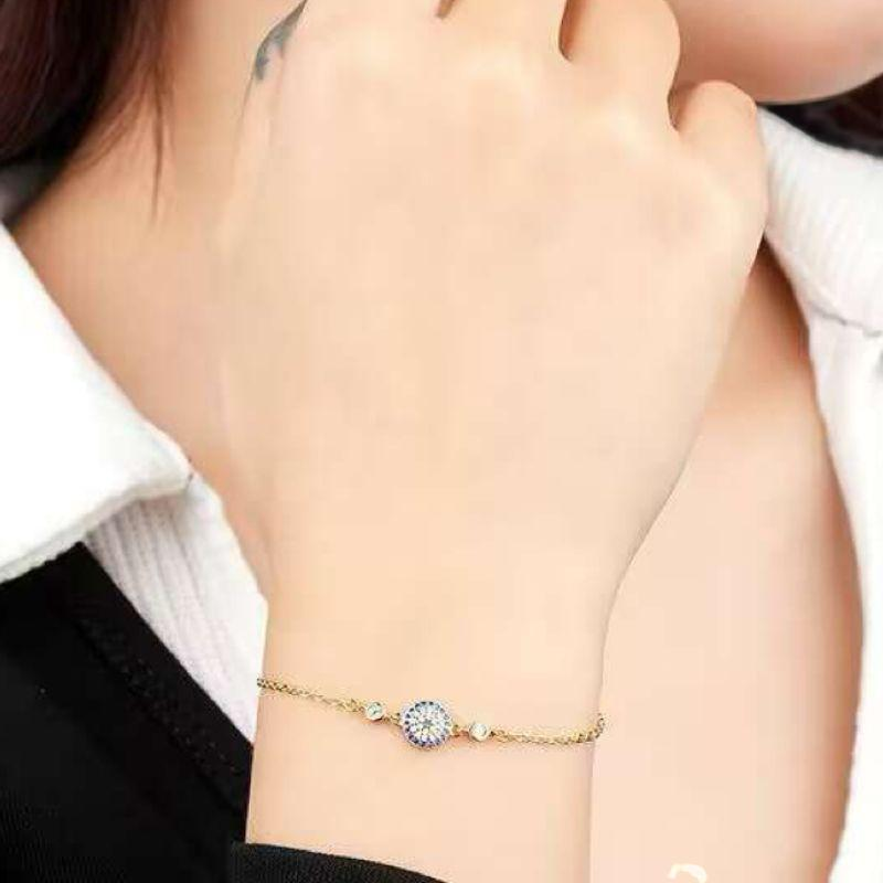 Bracelet Mauvais Œil – Éclat, Argent Plaqué Or