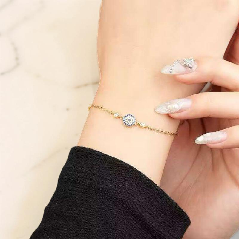 Bracelet Mauvais Œil – Éclat, Argent Plaqué Or