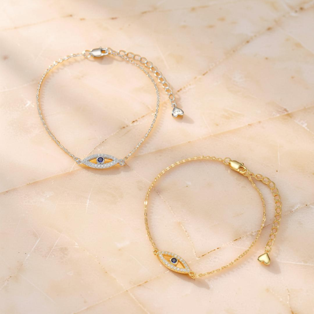 Bracelet Mauvais Œil – Protection Éternelle, Argent 925