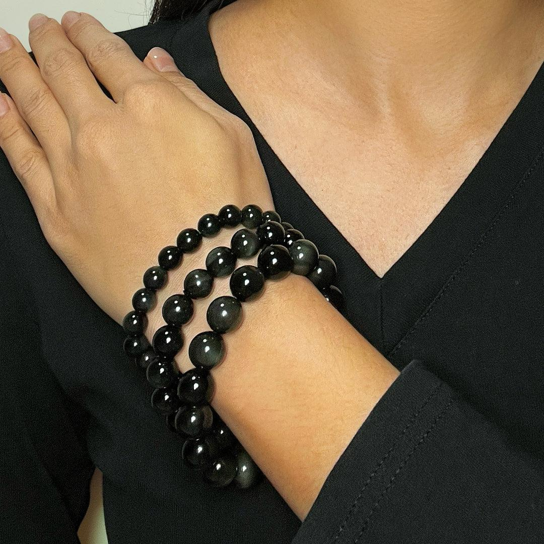 Bracelet Obsidienne Arc-en-Ciel – Énergie Subtile