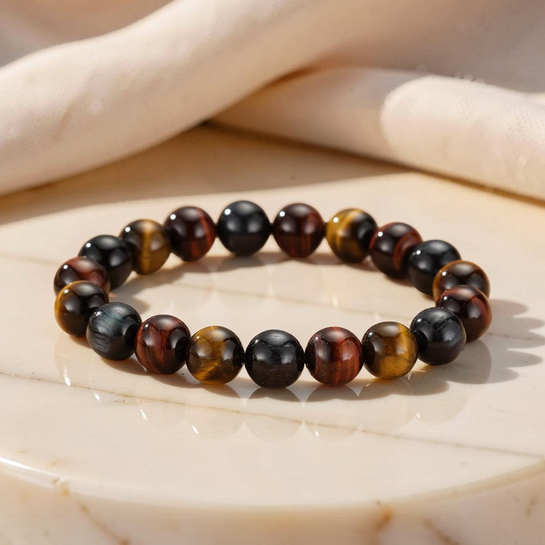 Bracelet Œil de Tigre Multicolore – Équilibre Intérieur