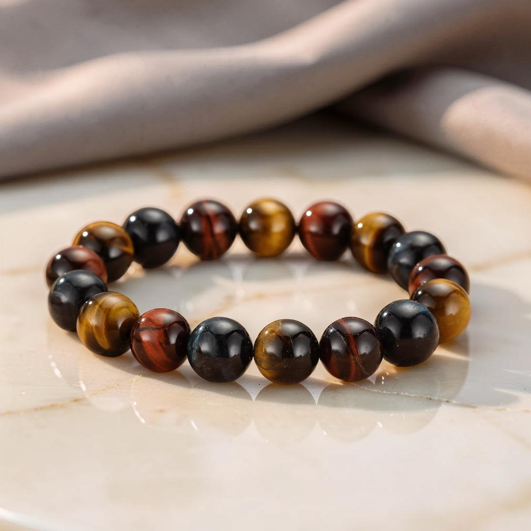 Bracelet Œil de Tigre Multicolore – Équilibre Intérieur