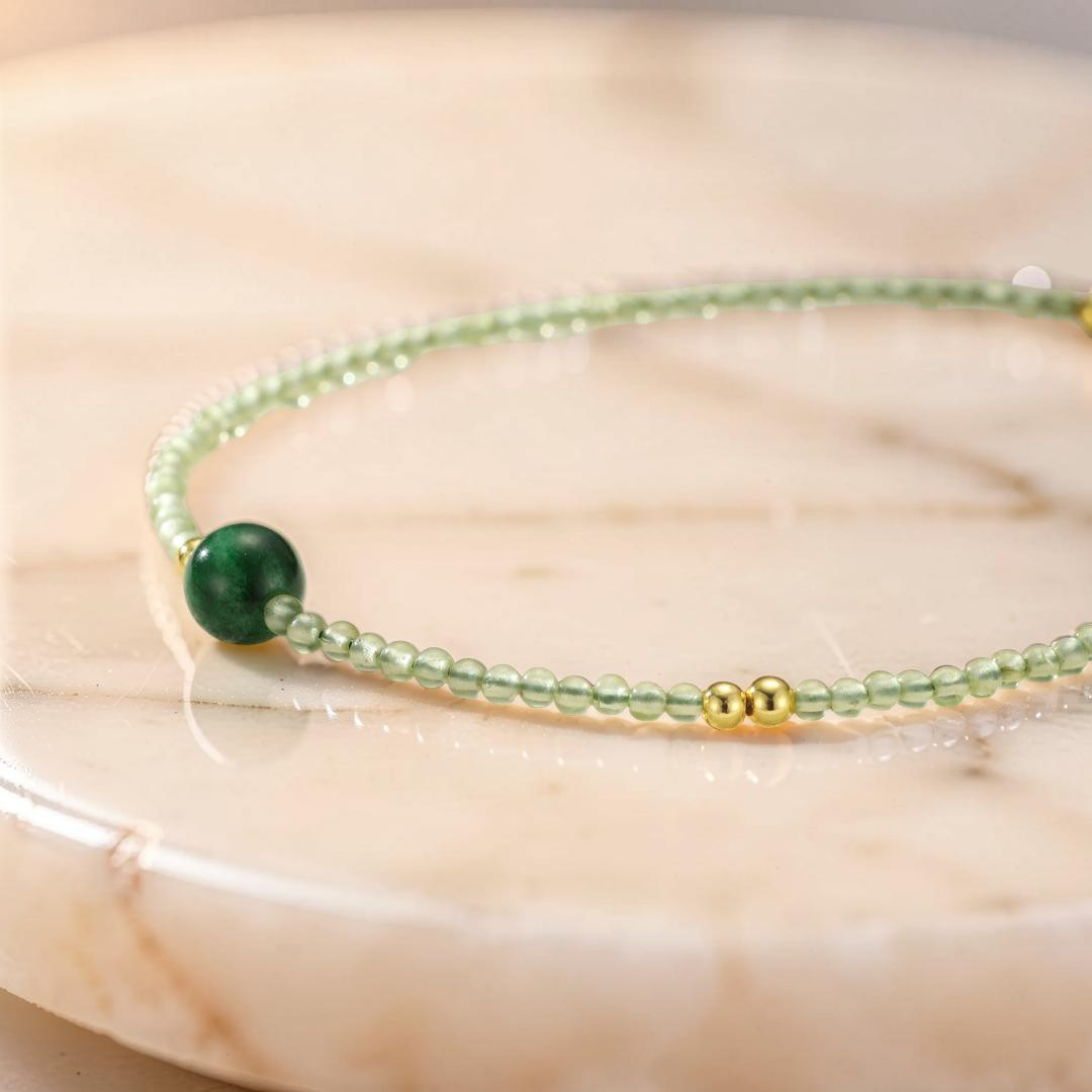 Bracelet Péridot et Jade – Vitalité Naturelle