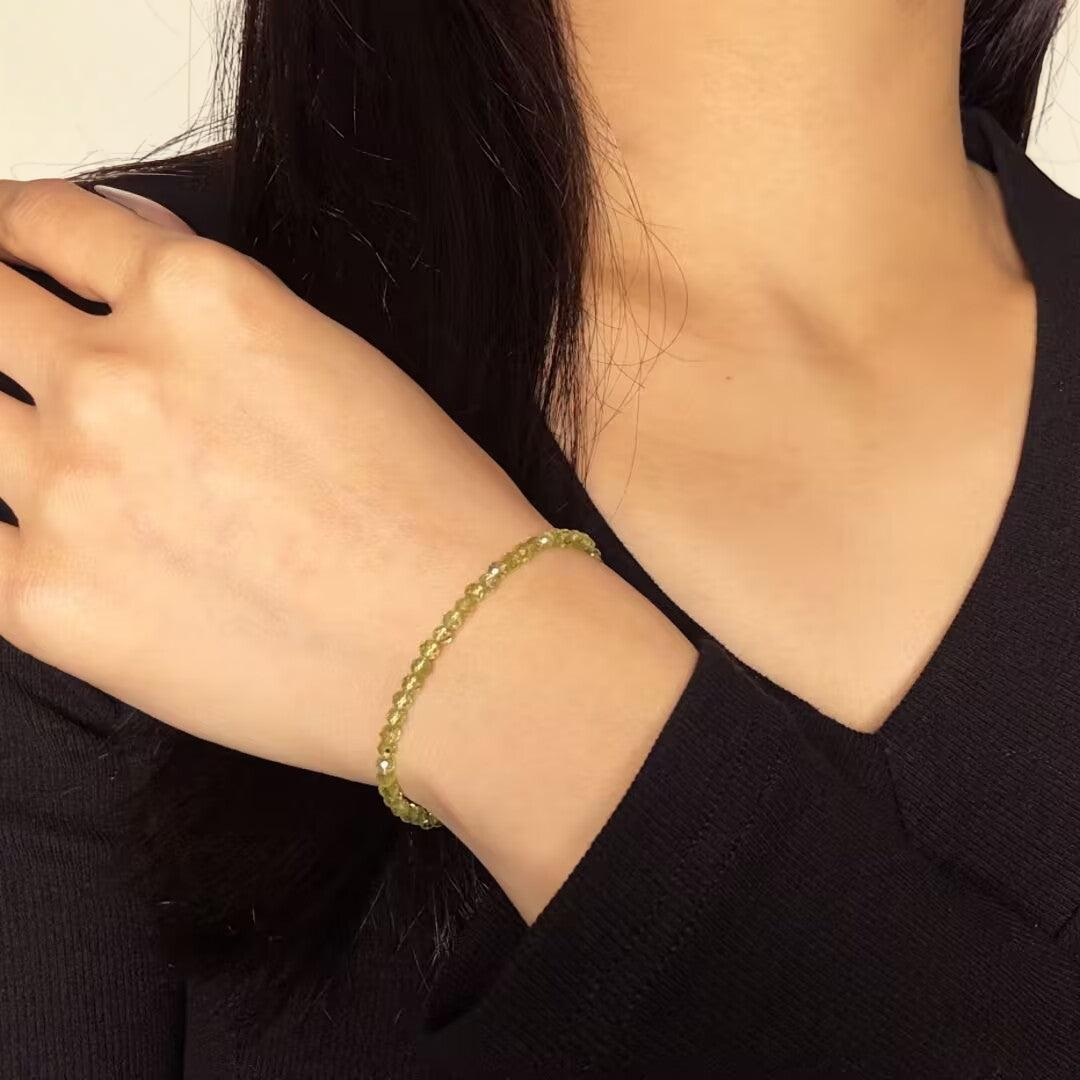 Bracelet Péridot – Rosée Verte