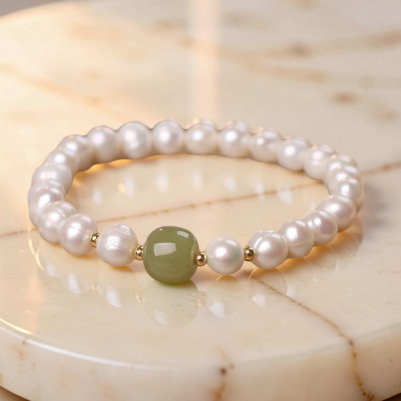 Bracelet Perle et Jade – Apaisement
