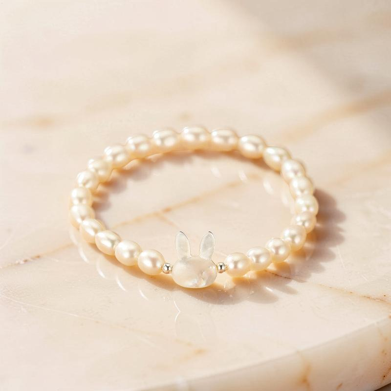Bracelet Perle – Tendresse Lapine, Argent