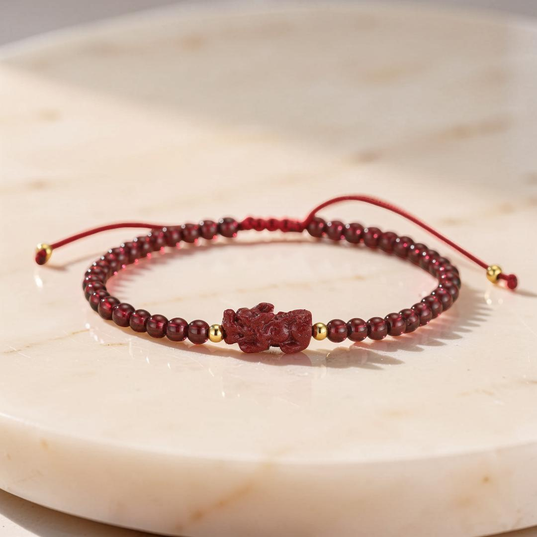 Bracelet Pi Xiu en Cinabre et Grenat – Richesse