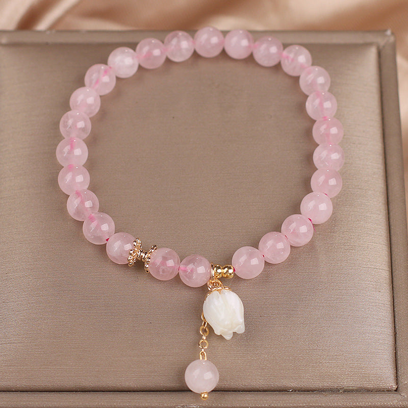 Bracelet Quartz Rose – Douceur de Tulipe