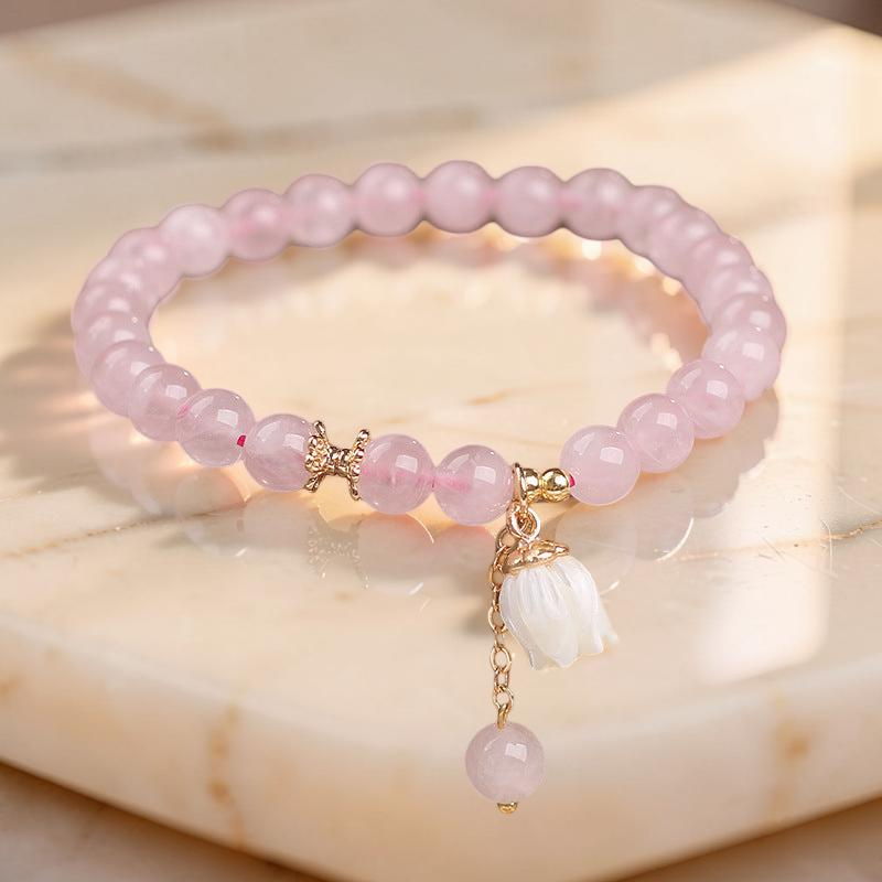 Bracelet Quartz Rose – Douceur de Tulipe