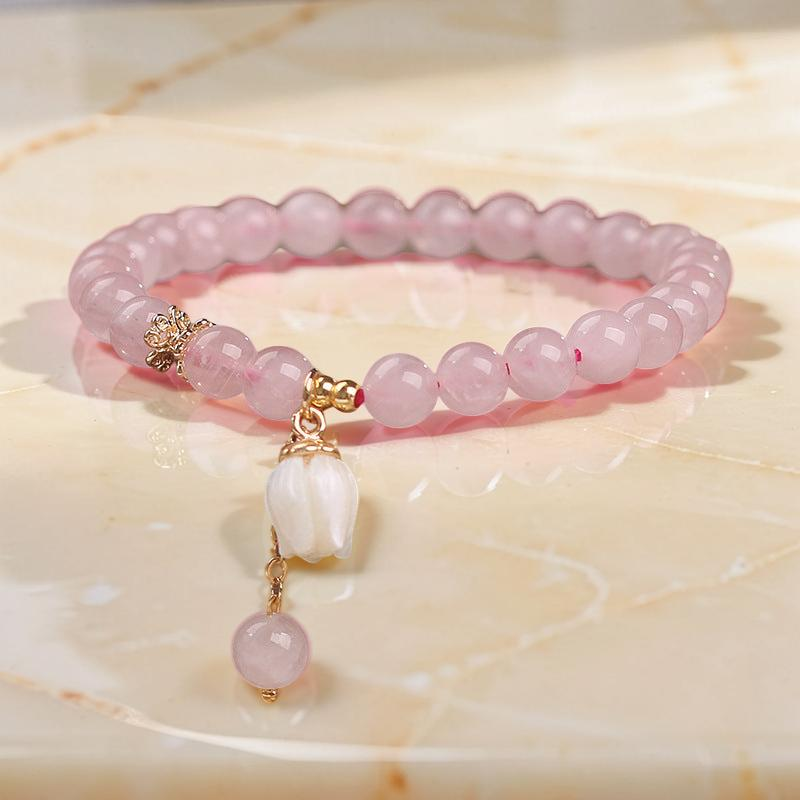 Bracelet Quartz Rose – Douceur de Tulipe